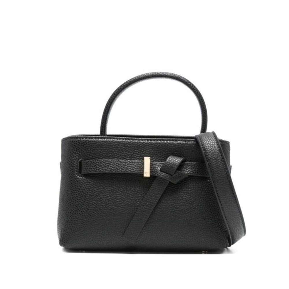 EMPORIO ARMANI Leather Top Handle Bag Women BLACK Handbags